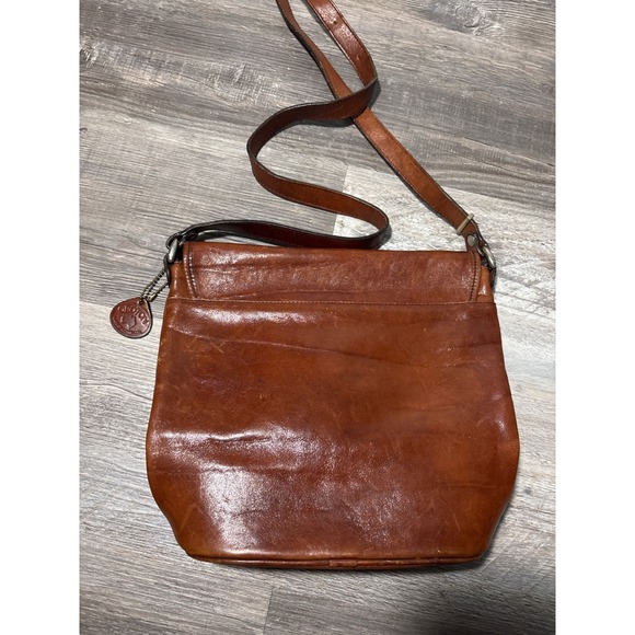 Vintage Oroton Leather Crossbody Bag Convertible Shoulder Bag Flap Over Purse - Picture 2 of 5